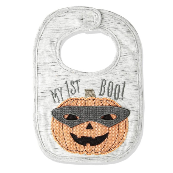 Mud Pie Baby Pumpkin My First Halloween Bib - Picture 2 of 5